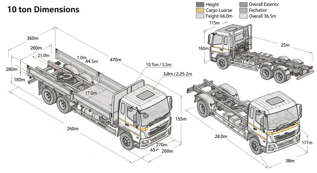 10 Ton Truck Dimensions in Meters – Complete Size Guide 2 10 Ton Truck Dimensions in Meters